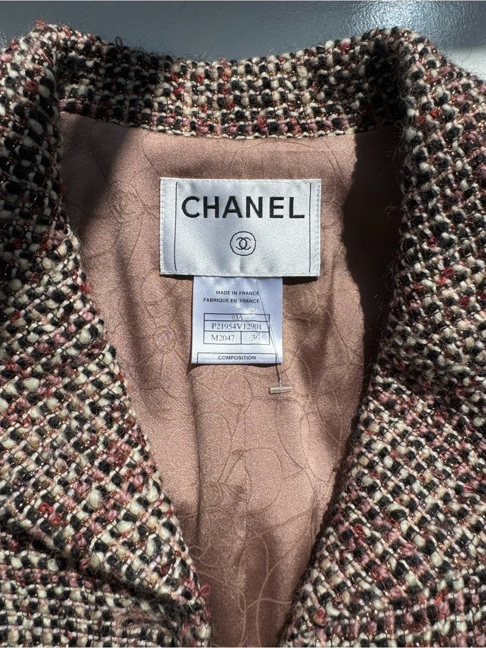 Vintage Chanel Multi Color Tweed Jacket | 2003A